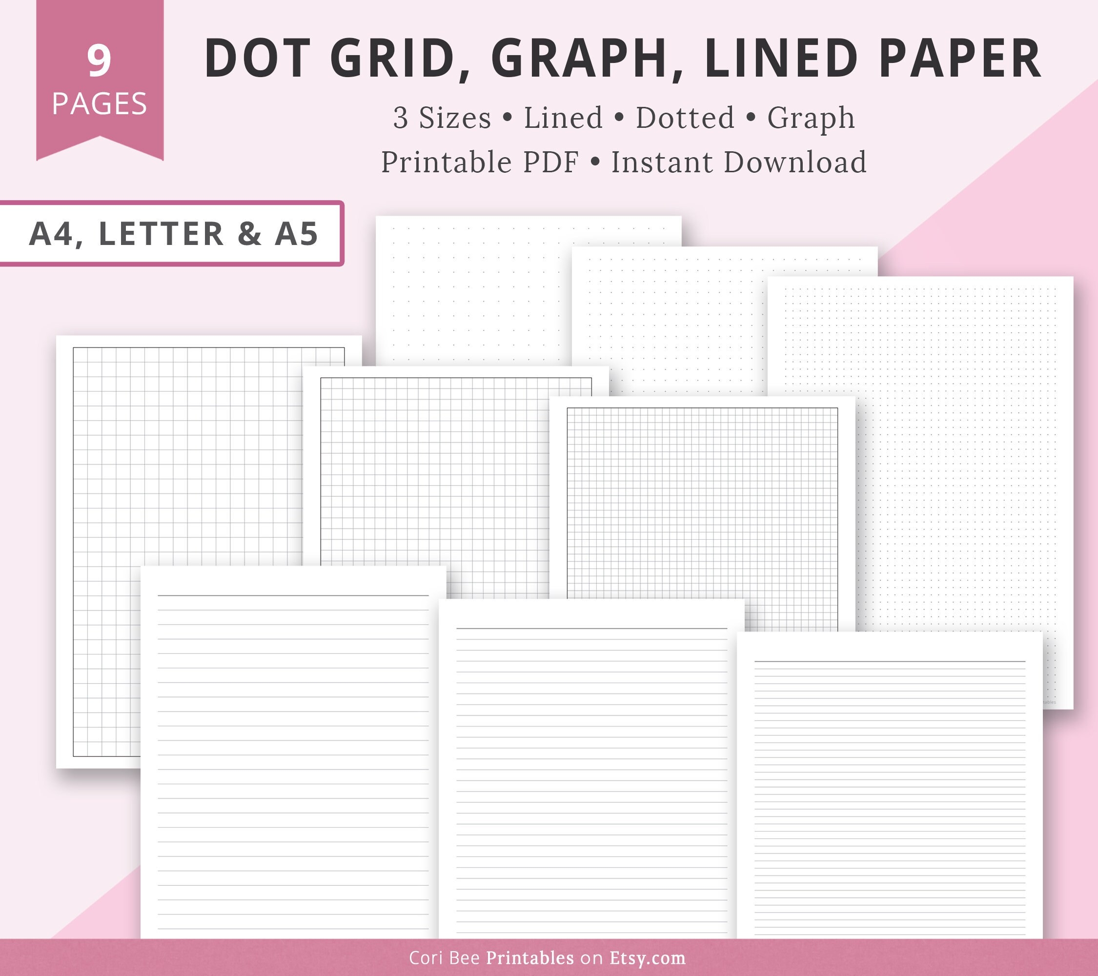 Lined Paper Graphing Paper Printable