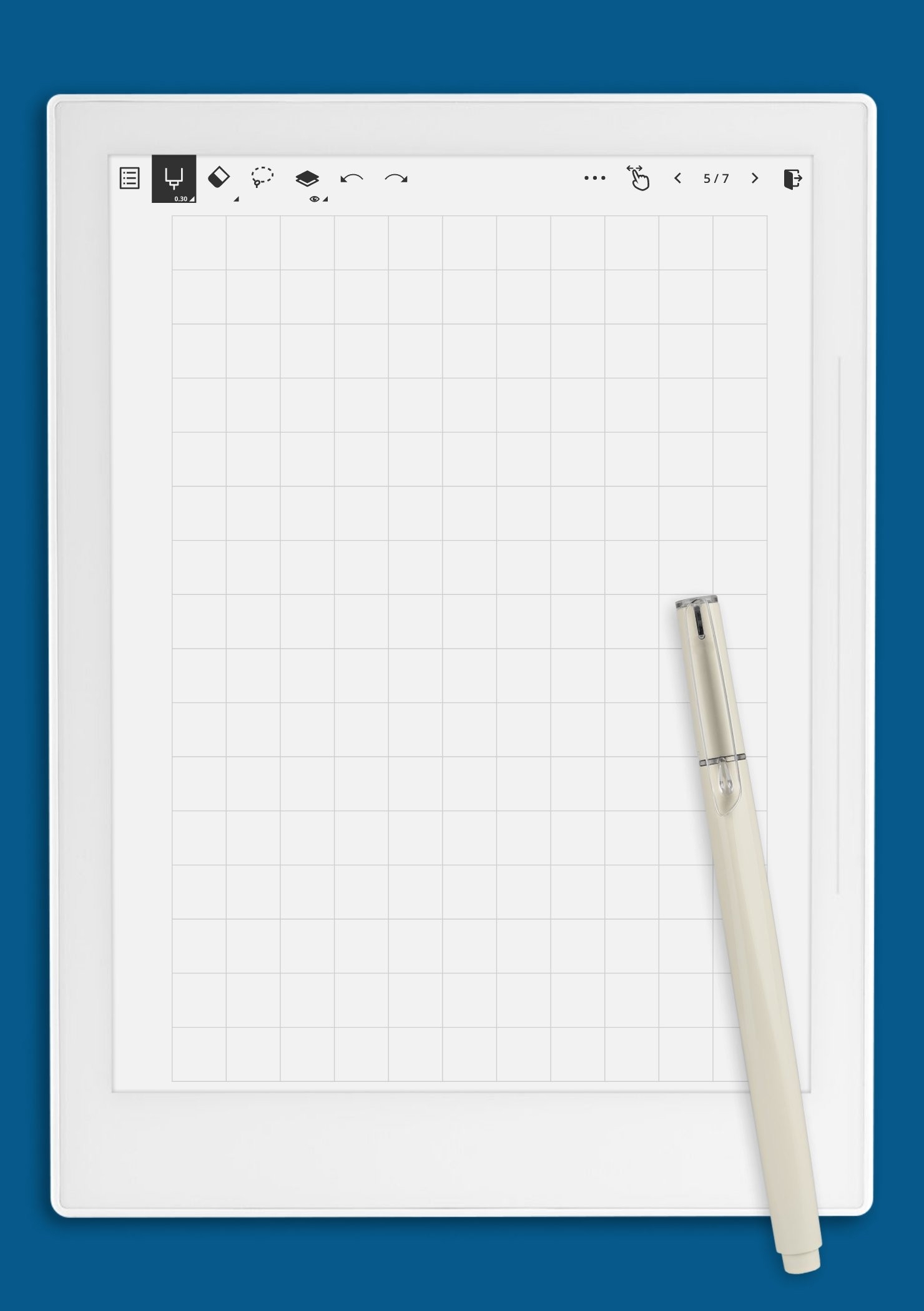 Download Printable Half Inch Graph Paper PDF