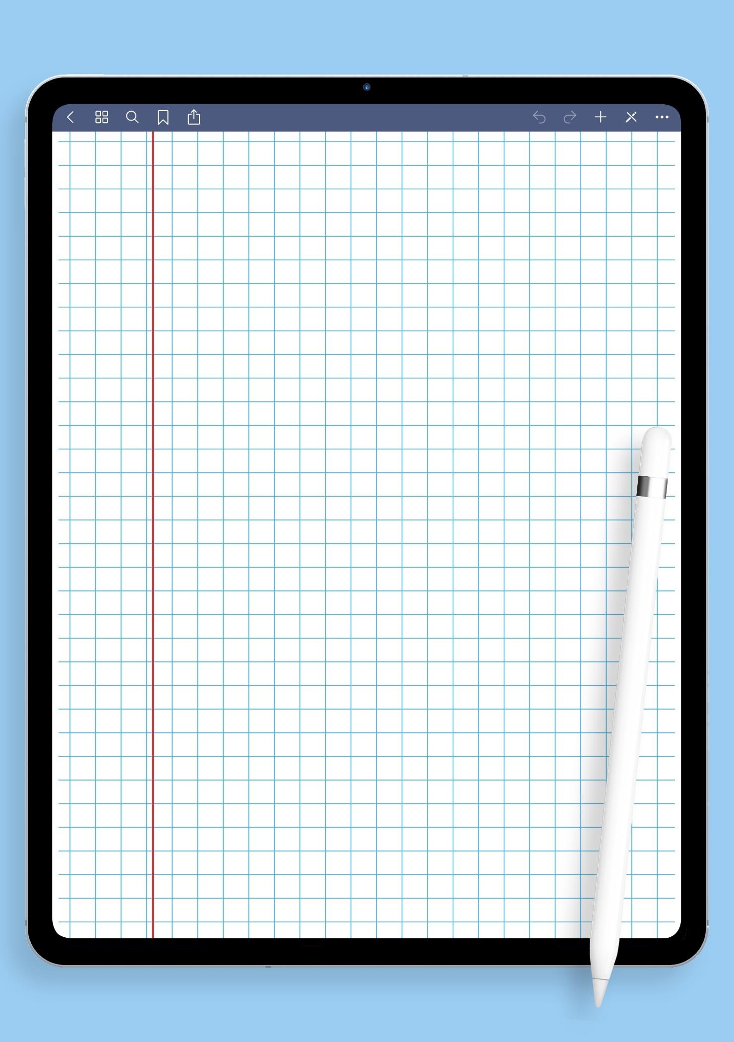 Download Printable Squared Wide Ruled Blue With Margin PDF Download Printable Squared Wide Ruled Blue With Margin PDF