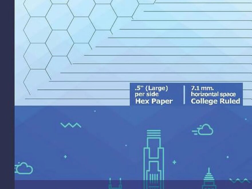 Dual Notebook 2 Combo Large Hexagonal Graph Paper And College Ruled Paper Paperback Walmart