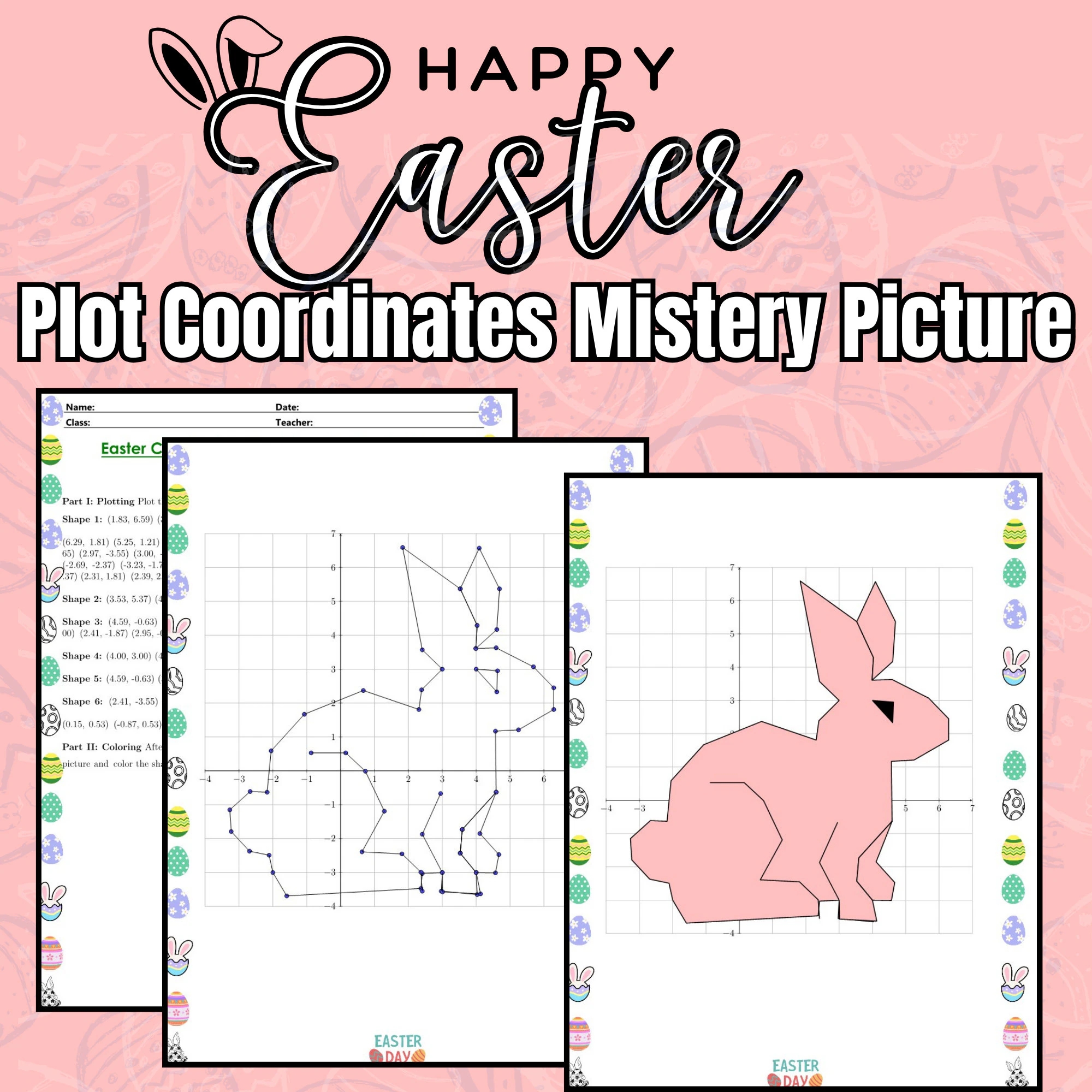 Easter Coordinate Graphing Worksheets