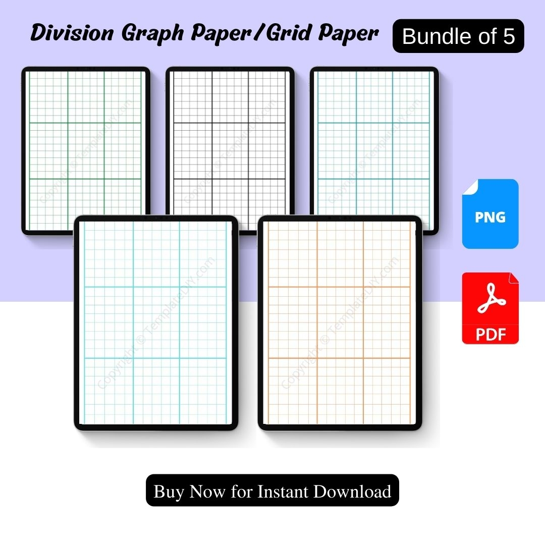 Editable Division Graph Paper Template PDF