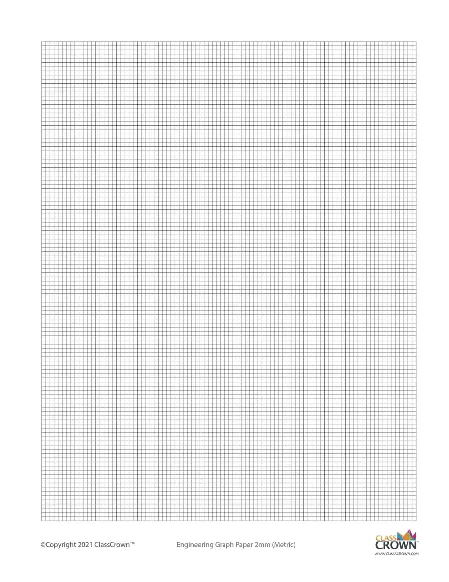 Engineering Graph Paper 2 Mm Specialty Paper ClassCrown