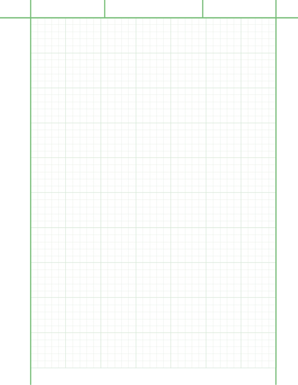 Graph Paper Green Prinatble