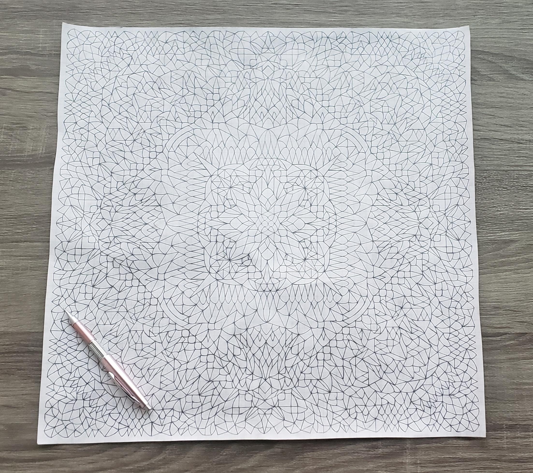 Ever Since I Was Very Young I ve Had This Sort Of Strange Hobby Of Drawing Geometric Patterns On Graph Paper I Just Finished One Of My Largest Ones Yet R GeometryIsNeat