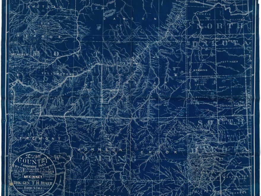 Extremely Rare Map Of Montana And Wyoming Produced For Use By The Army At The Very End Of The Decades long Indian Wars Rare Antique Maps