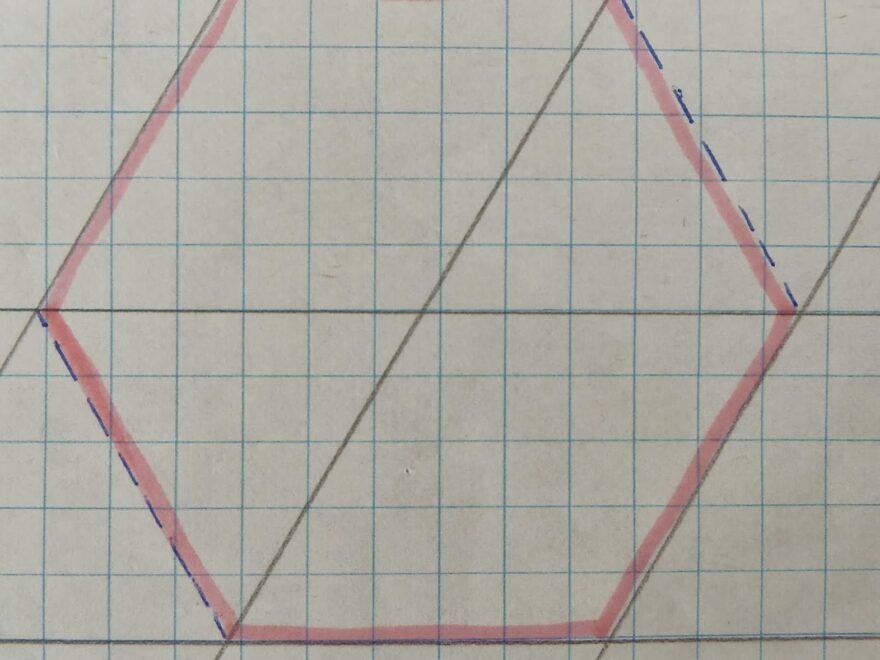 Faeries And Fibres Tutorial Draft Your Own Diamonds Hexagons And Triangles For English Paper Piecing