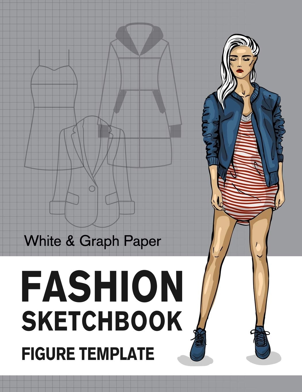 Fashion Sketchbook Figure Template White Graph Paper Easily Sketching And Drawing Your Fashion Styles With Large Female Croquis And Record Your Ideas With The Blank Graph Paper Derrick Lance 9781088835937 Amazon 