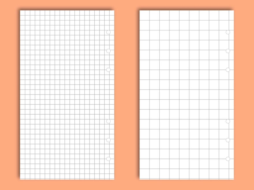 Filofax Personal Printable Paper Hole Punch Marks Printable Lined Paper Graph Paper Dot Grid Paper Slim Compact Zip Clipbook Etsy