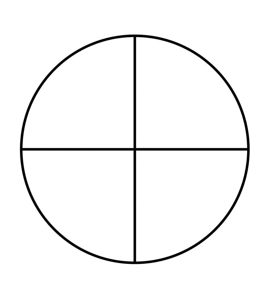 Fraction Pie Divided Into Quarters ClipArt ETC