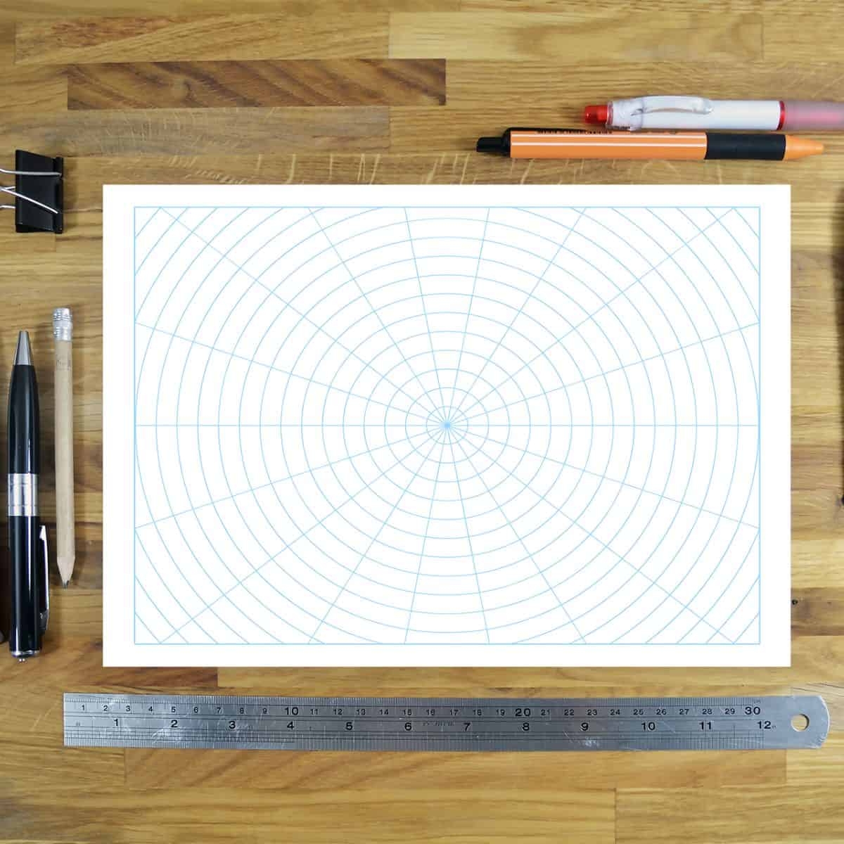 Free Circle Graph Paper Polar Graph Paper 