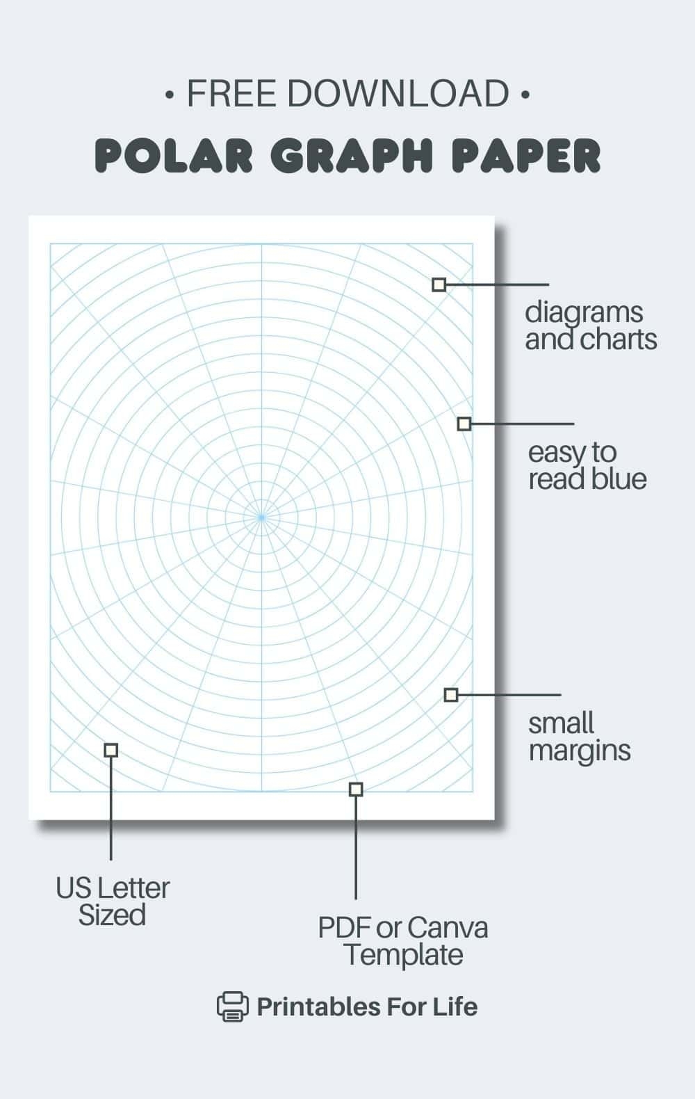 Free Circle Graph Paper Polar Graph Paper  Free Circle Graph Paper Polar Graph Paper