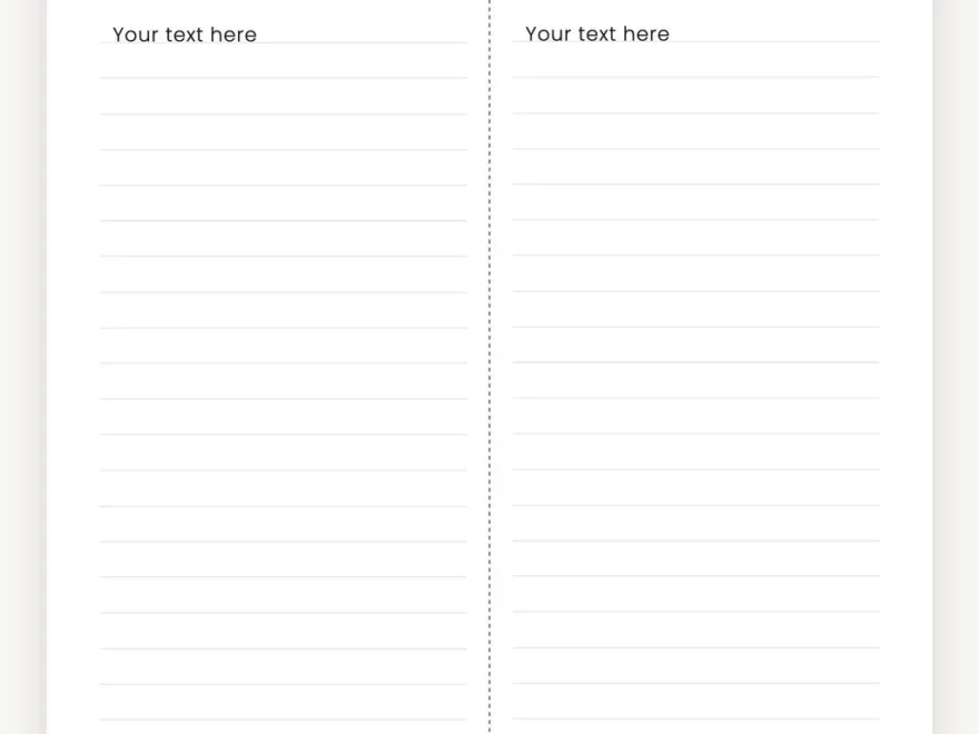 Free Editable T Chart Templates