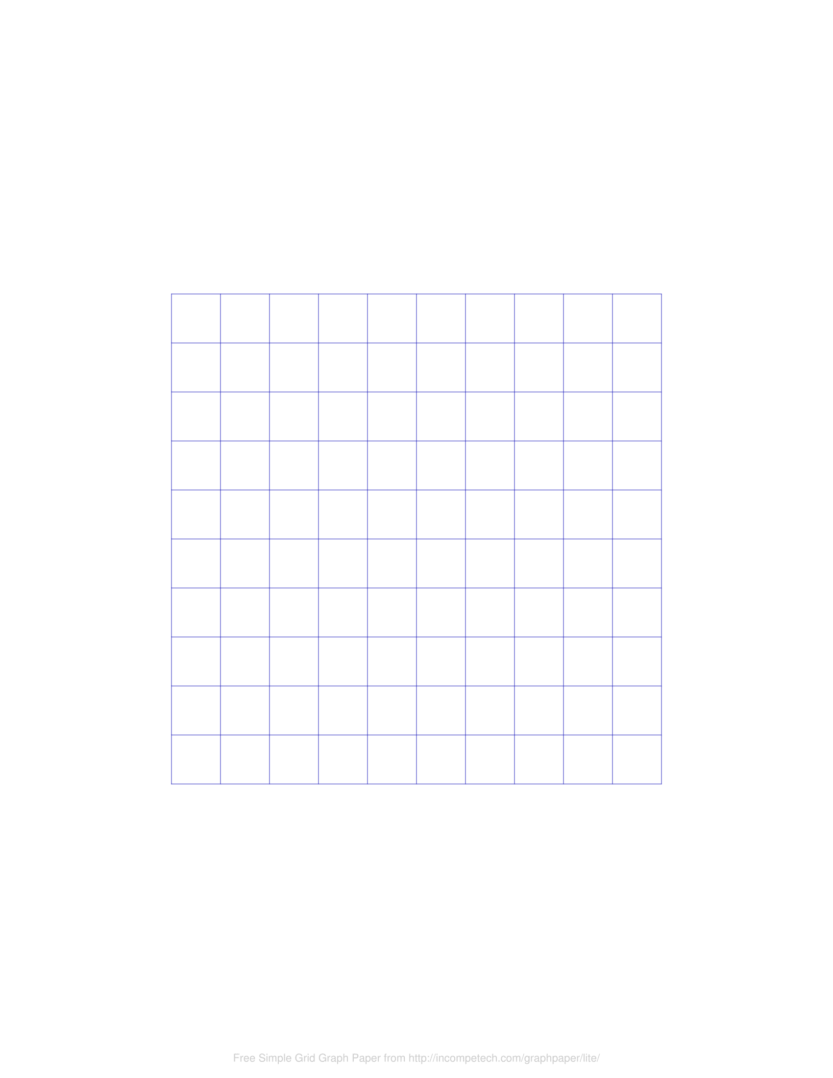 10 X 10 Graph Paper Printable