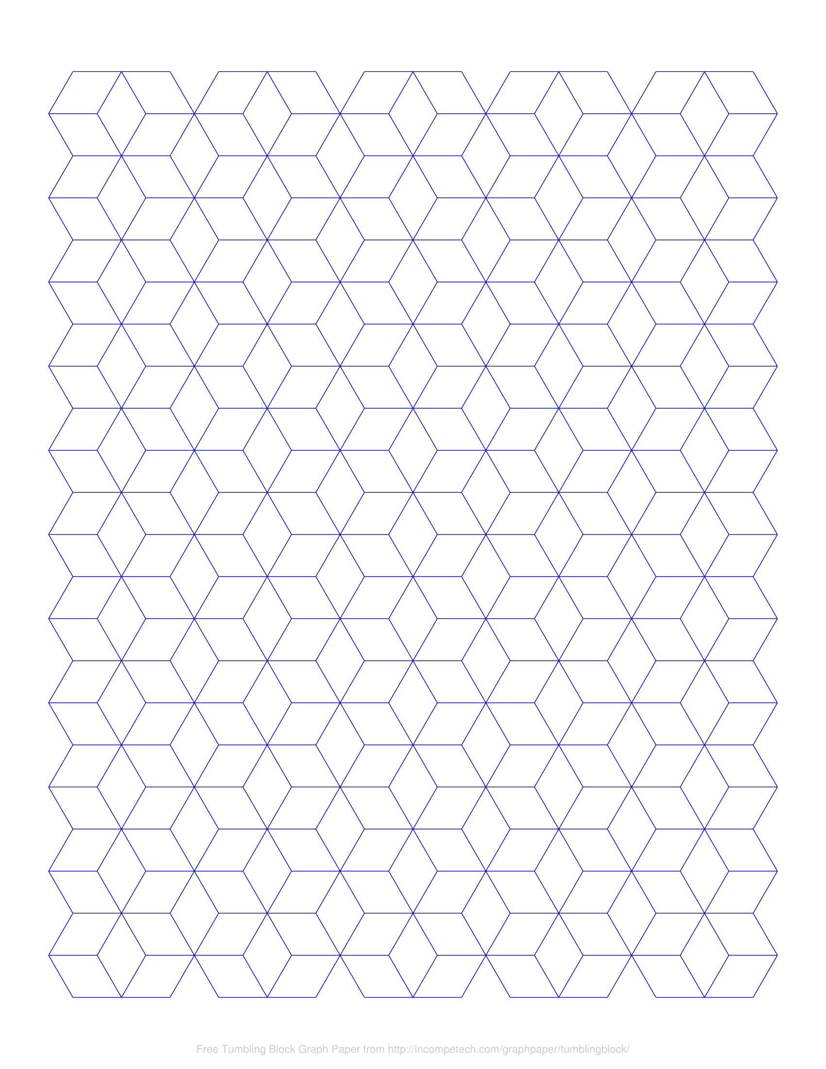 Free Online Graph Paper Tumbling Block