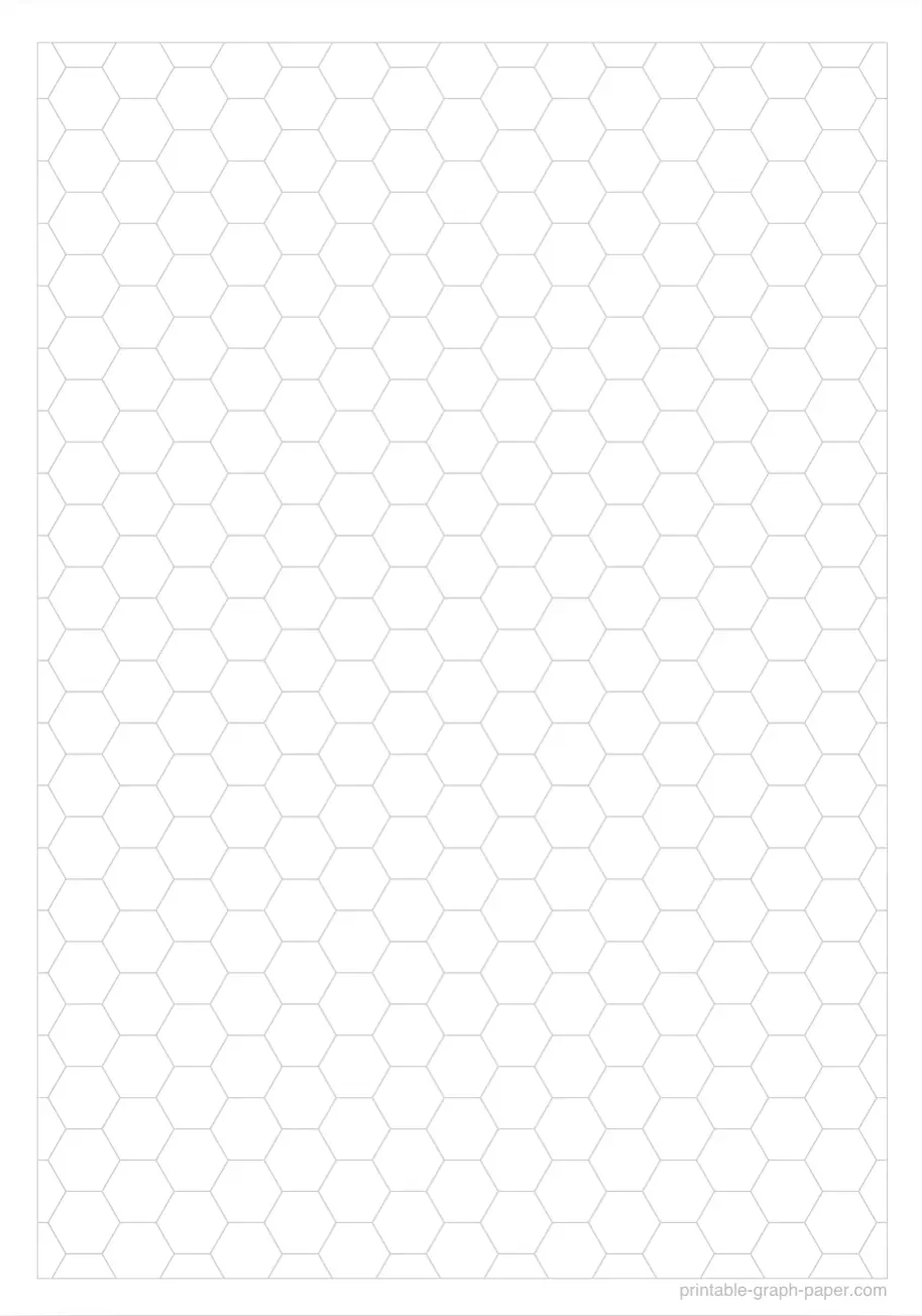 Free Printable 1cm Hexagonal Graph Paper Download And Print PDF