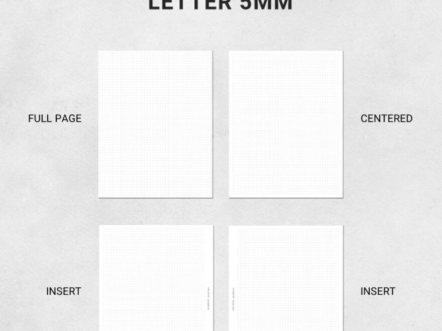 Free Printable Graph Lined Paper A4 A5 Letter Half Noty Studio
