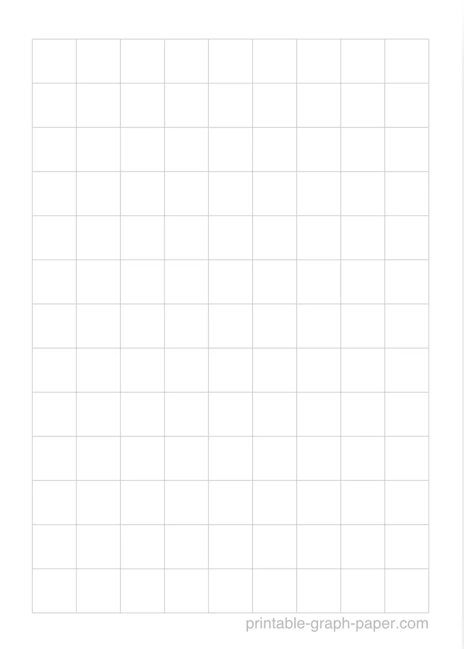 Blank Graph Paper 1cm