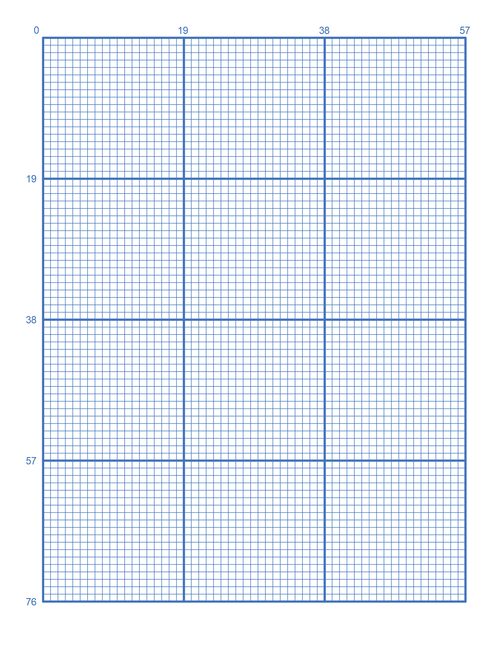 10 X 10 Cross Stitch Graph Paper