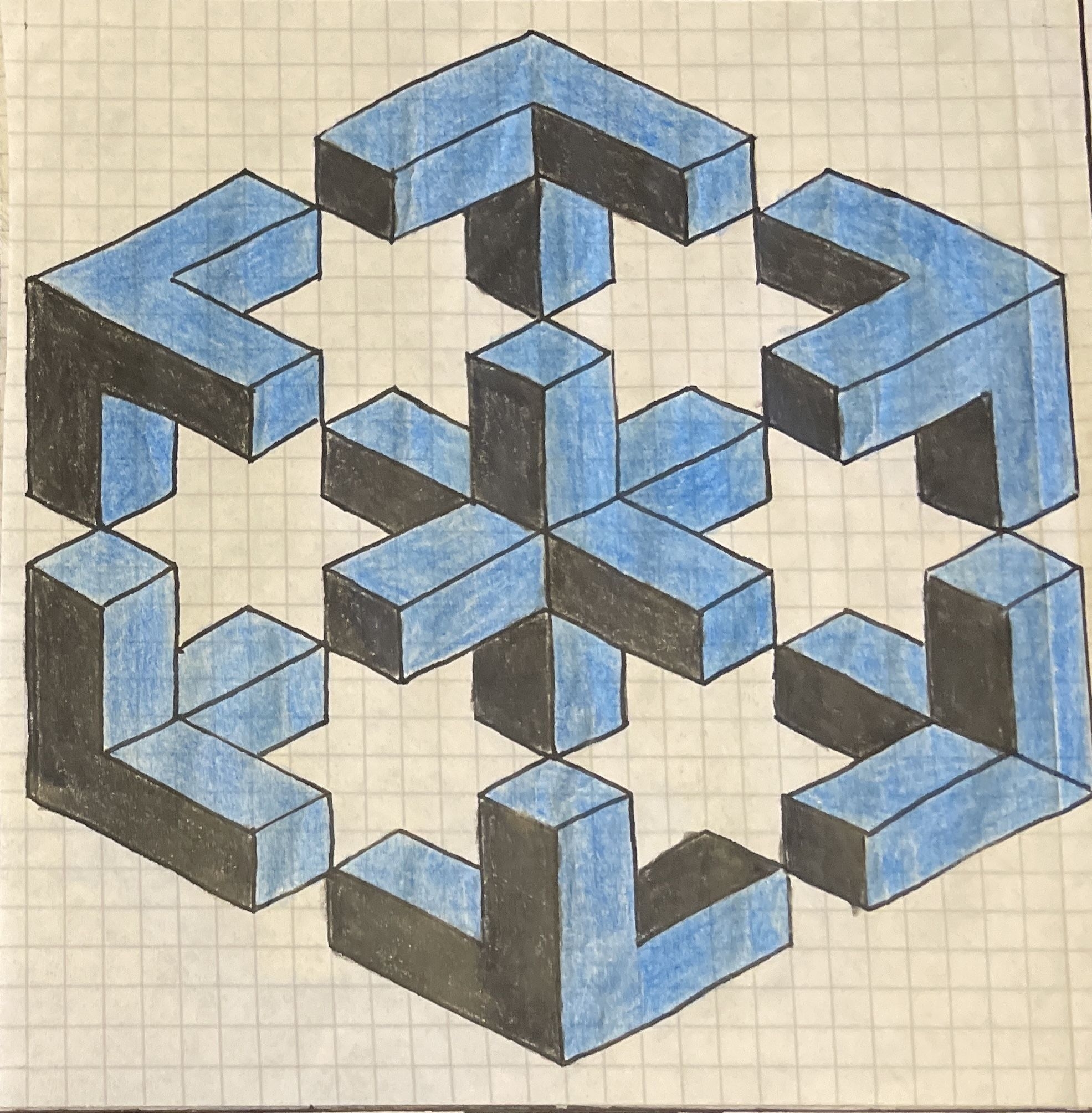 Drawings Graph Paper Coloured