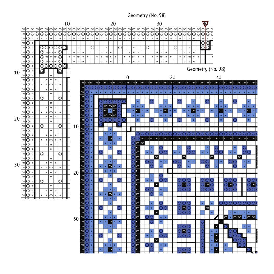 Geometry Cross Stitch Chart Simple Cross Stitch Pattern PDF JulieAndStitch