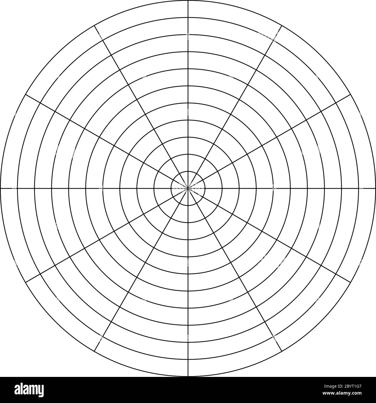 Circle Designed On A Graph Sheet Geometry