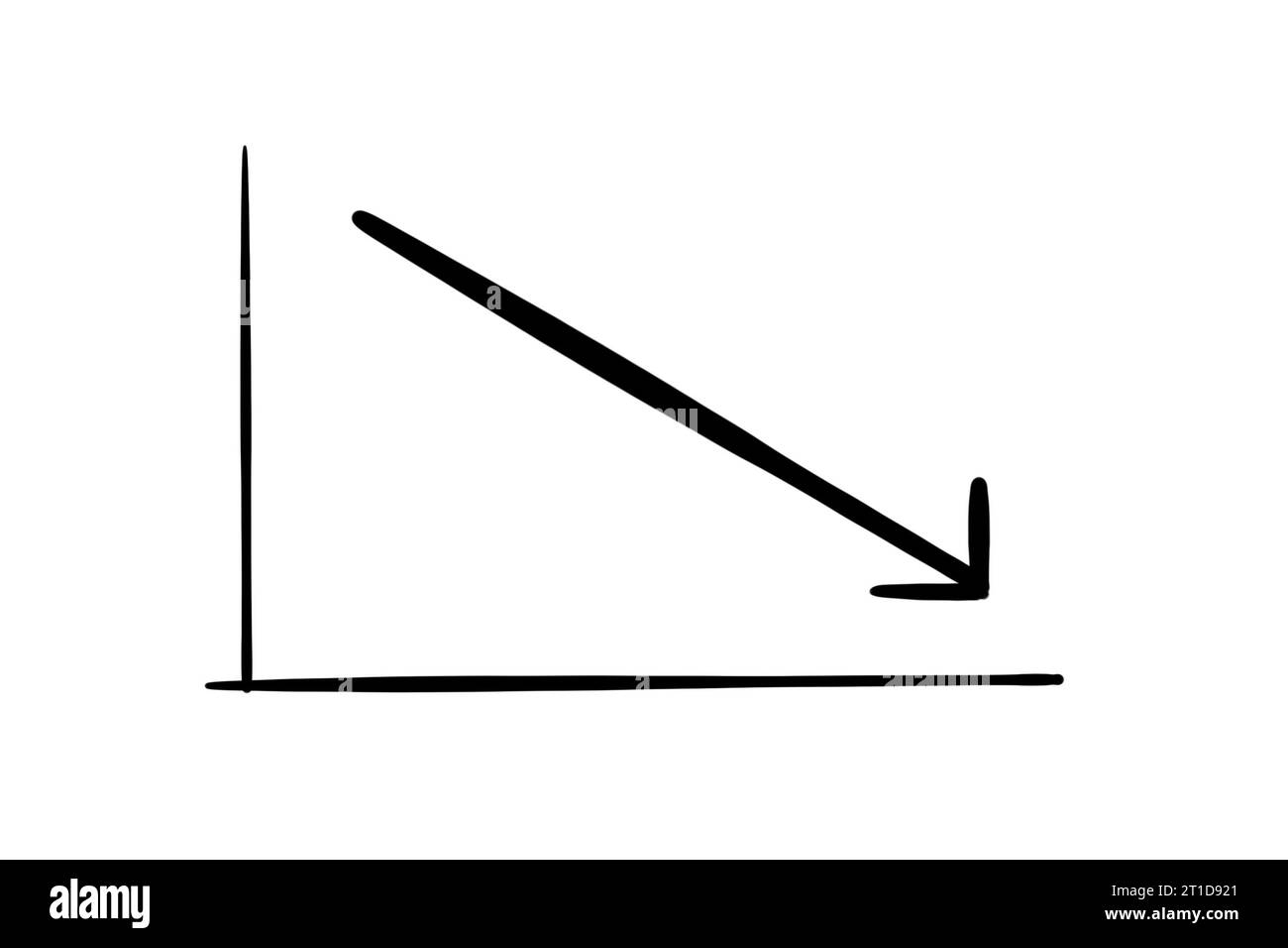 Graph Going Down Black And White Stock Photos Images Alamy