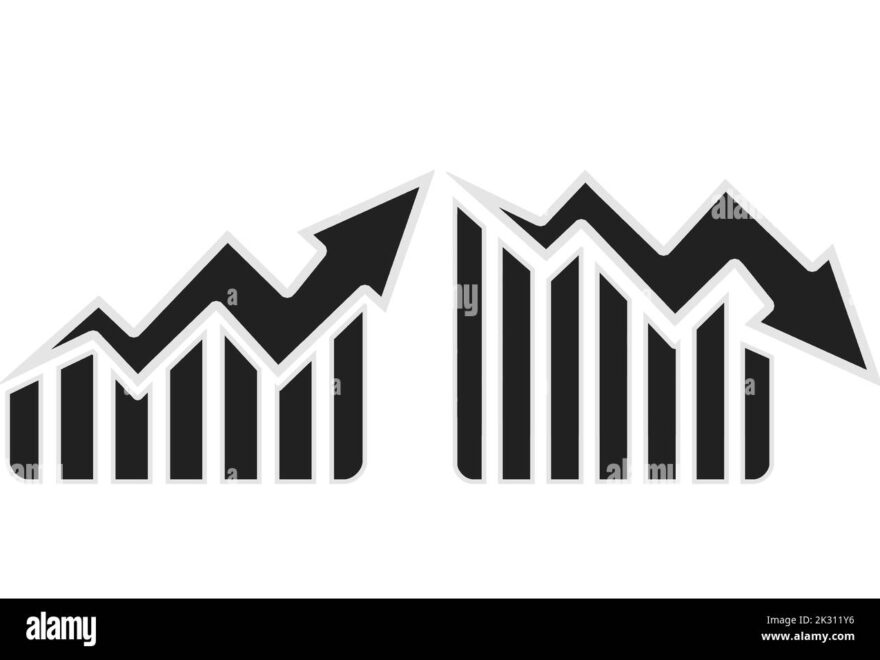 Graph Going Up Black And White Stock Photos Images Alamy