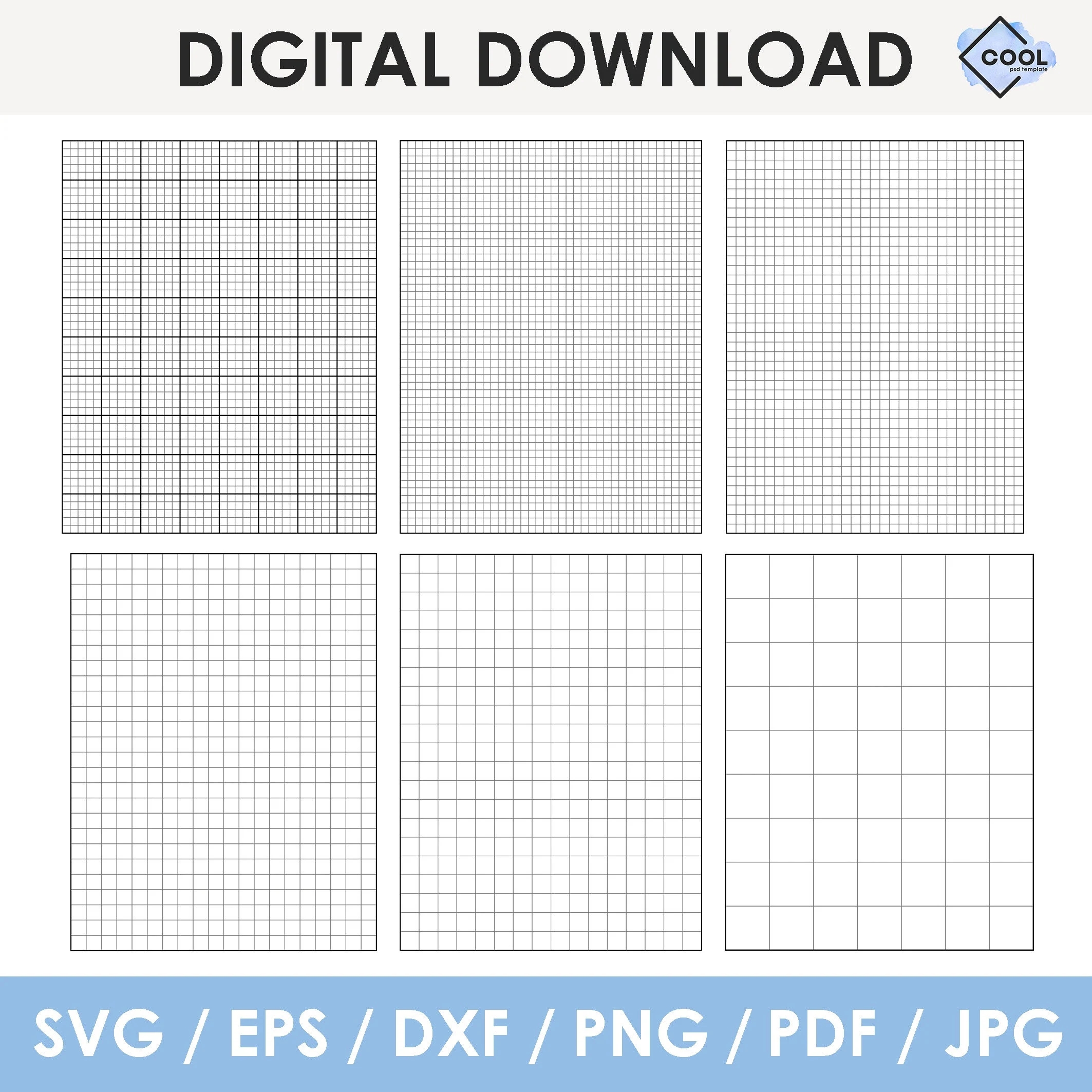 Graph Grid Cross Stitch Paper BIG BUNDLE Pdf Svg Png Printable Instant Download Etsy