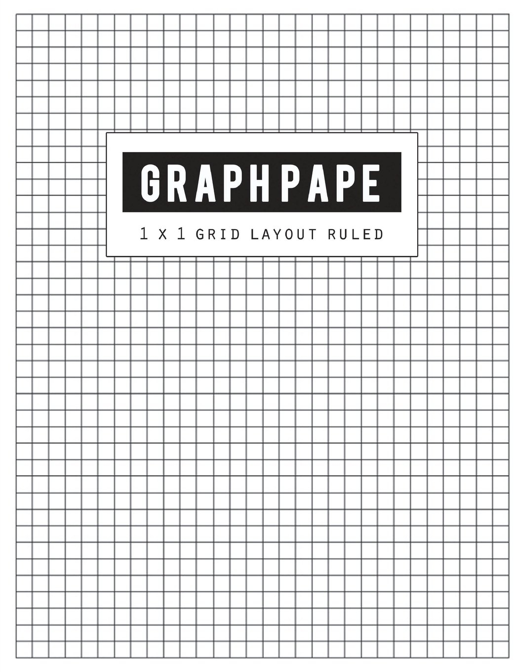 Graph Pape 1x1 Grid Layout Black Lines Law Ruled Letter Writing Paper Notebook Squared Grid Journal Handwriting Blank Book Math Diary Teachers School Offices Size 8 5 X 11 Inch 100 Pages 