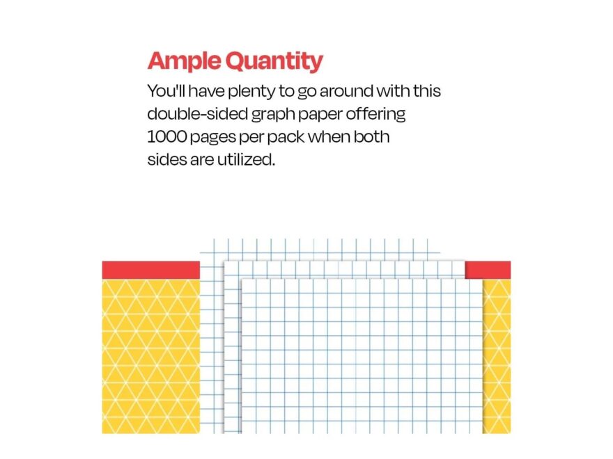 Graph Paper 1 4 Inch Rule 9 X 12 Inches White 500 Sheets Walmart