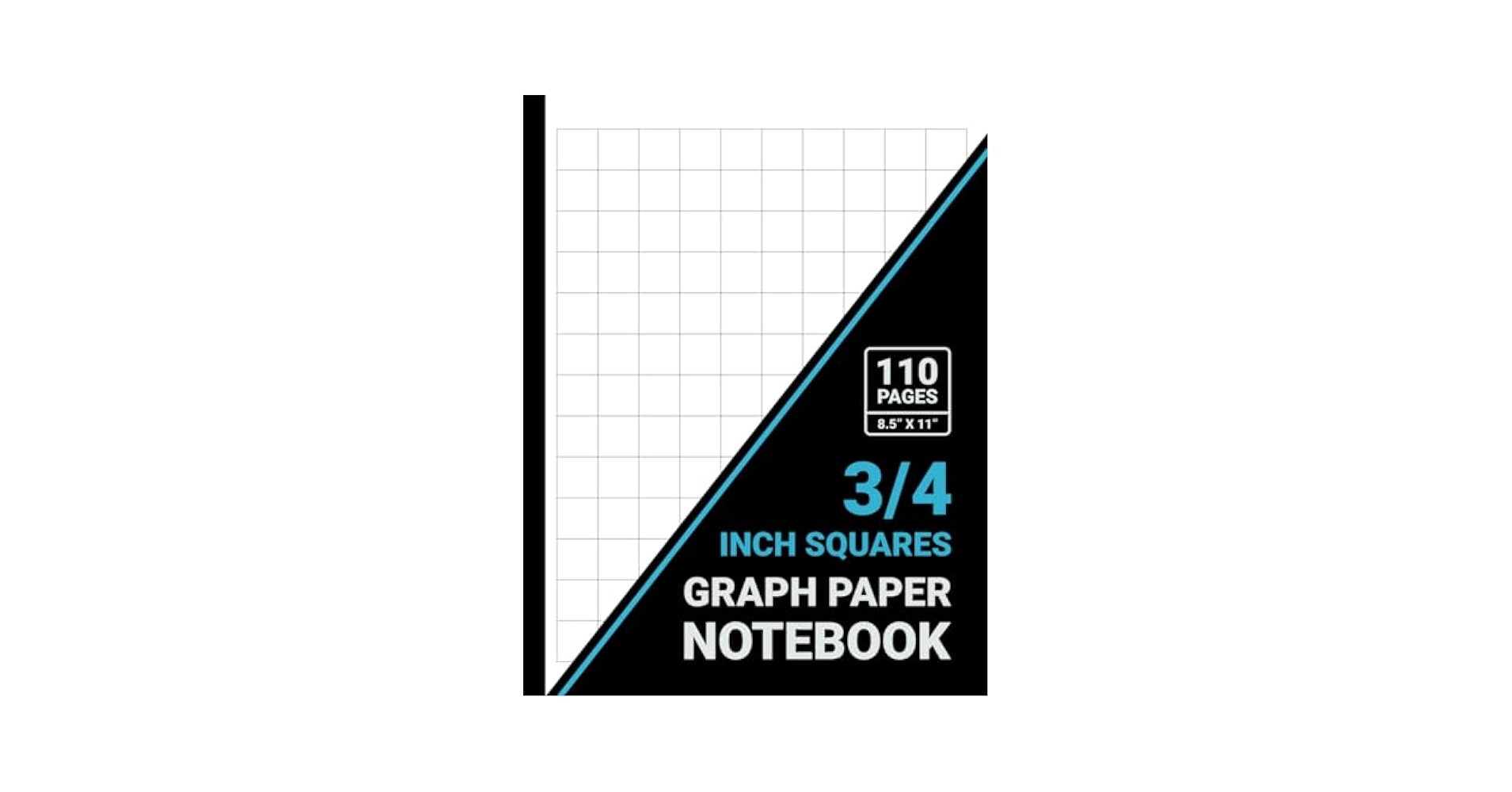 Graph Paper 3 4 Inch Squares Notebook 3 4 0 75 Inch Grid Graph Paper For Math Science Students Teachers Kids 8 5 X 11 110 Pages Black Cover Publishers Sachi Amazon Books