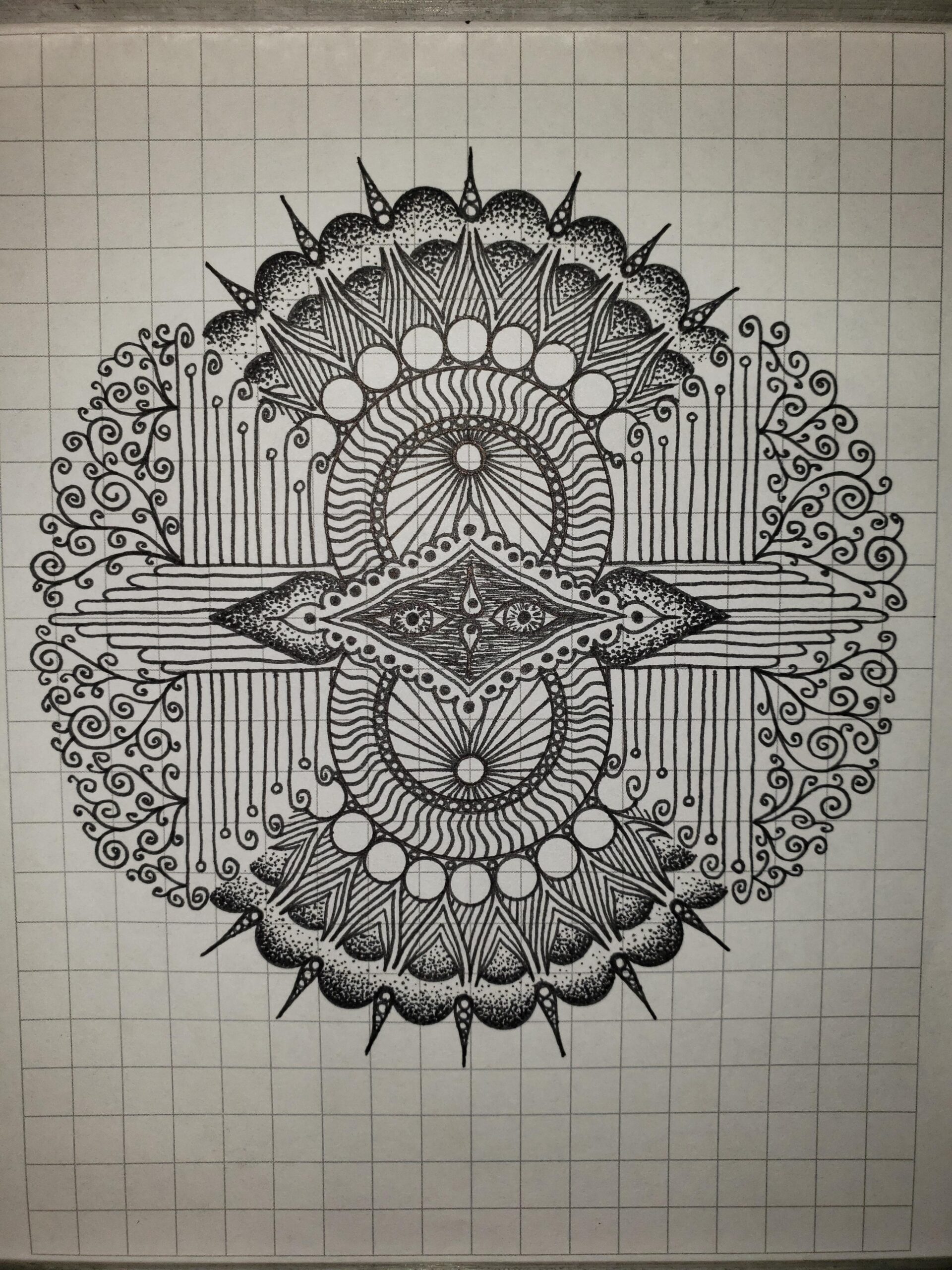 Graph Paper 4 R Mandala