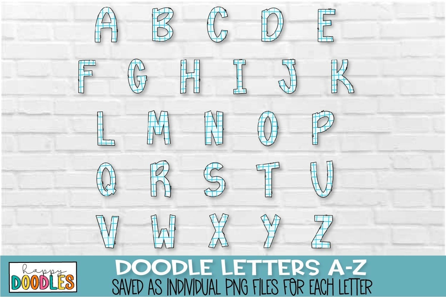 Graph Paper Doodle Letters School Sublimation Alphabet Set Graph Paper Doodle Letters School Sublimation Alphabet Set