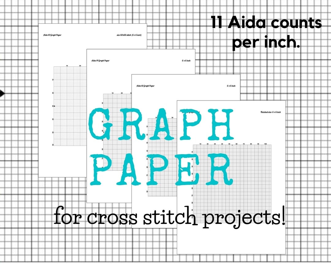 Graph Paper For Cross Stitch Needlework Embroidery Graph Paper Aida 11 Counted Cross Stitch Graph Paper Instant Download Ready To Print Etsy