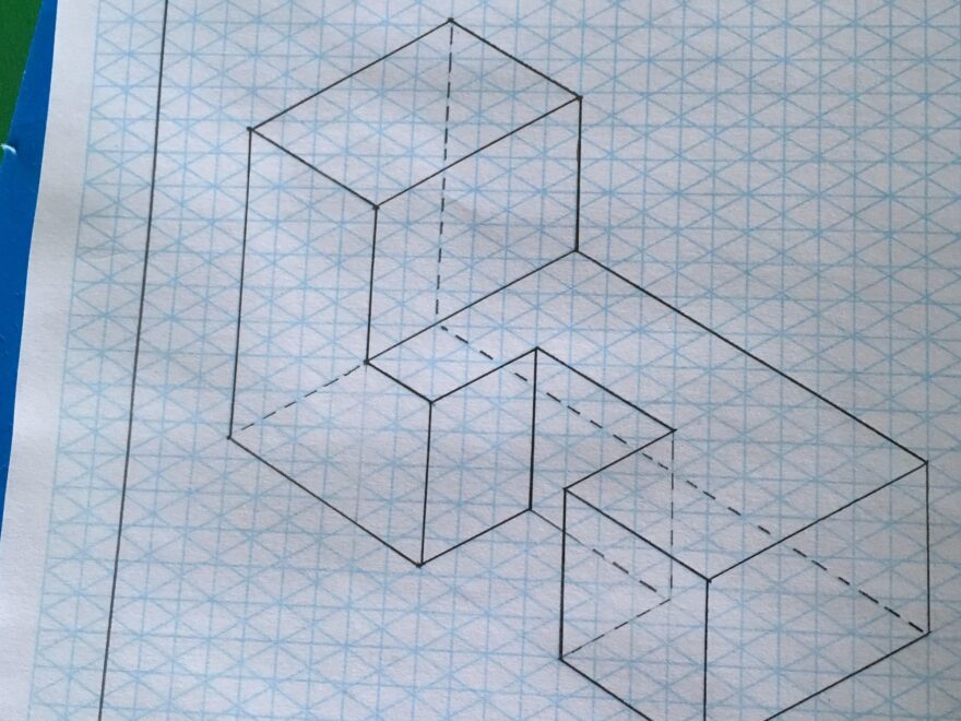 Graph Paper For Drawing drafting 3d Objects R mildlyinteresting