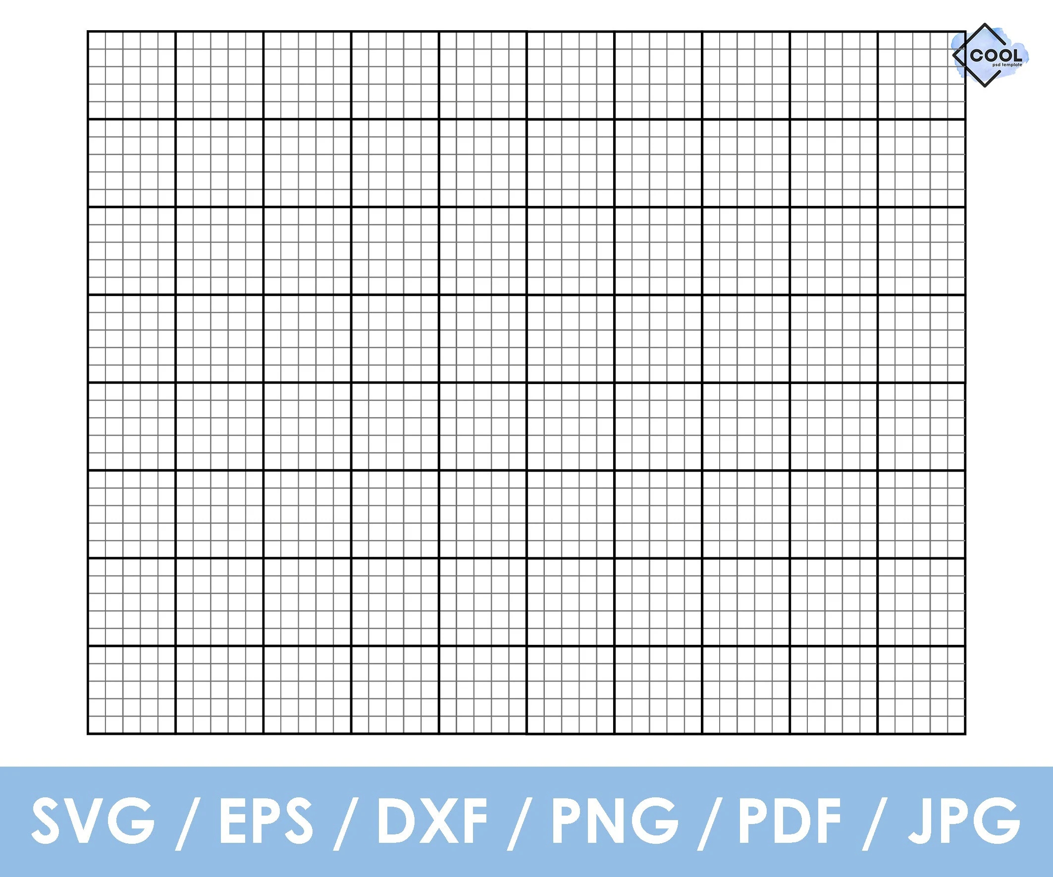 Graph Paper Grid Paper Cross Stitch Paper 1 5 Inch 5 Lines Per Inch With 1 Inch Grid Pdf Svg Png Printable Instant Download Etsy