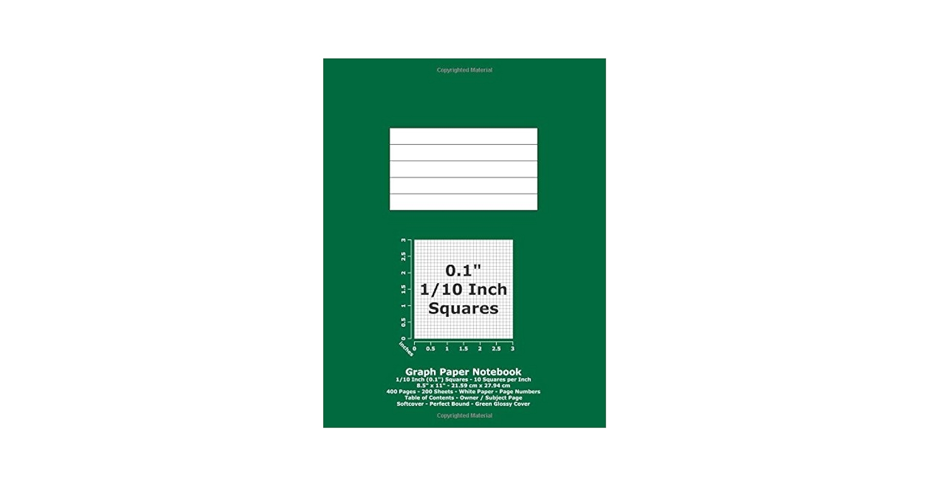 Graph Paper Green 10 Squares Per Cm