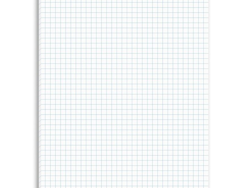 Graph Paper Pad Pack Of 1 White Letter Size 4x4 Quad Grid Paper With Blue L EBay