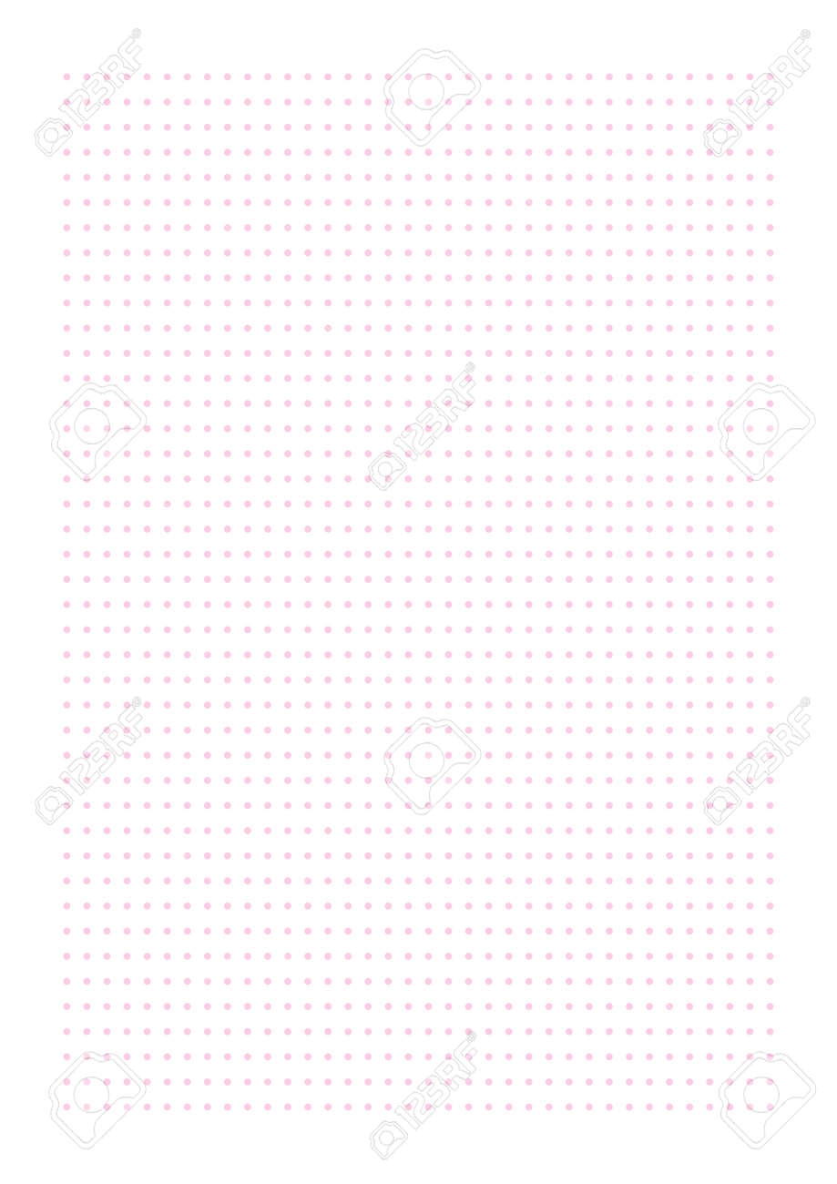 Graph Paper Printable Dotted Grid Paper On White Background Geometric Abstract Dotted Transparent Illustration With Dots For School Notebook Diary Notes Print Realistic Paper Blank Size A4 Royalty Free SVG Cliparts Vectors 