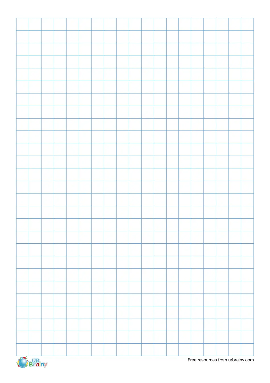 Graph Paper Template 1cm Squares Blue Download Printable PDF Templateroller