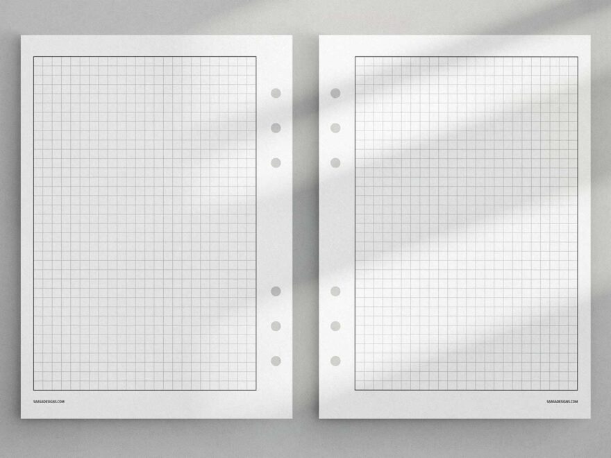 Graph Paper Template Free Printable Planner Insert
