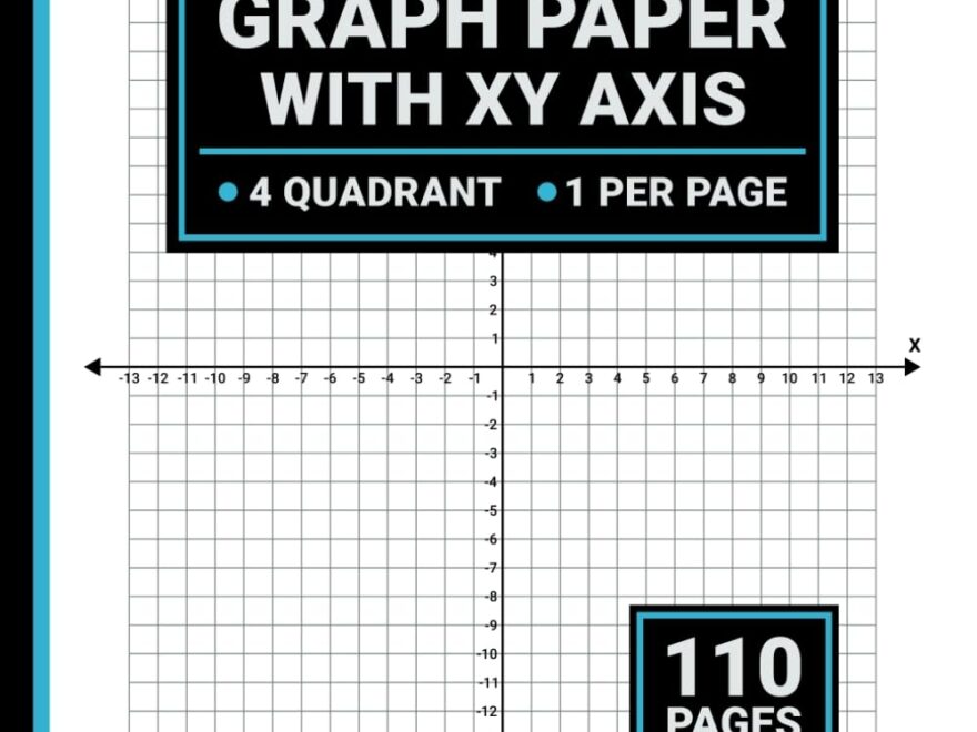 Graph Paper With X And Y Axis 4 Quadrants 1 Per Jamaica Ubuy