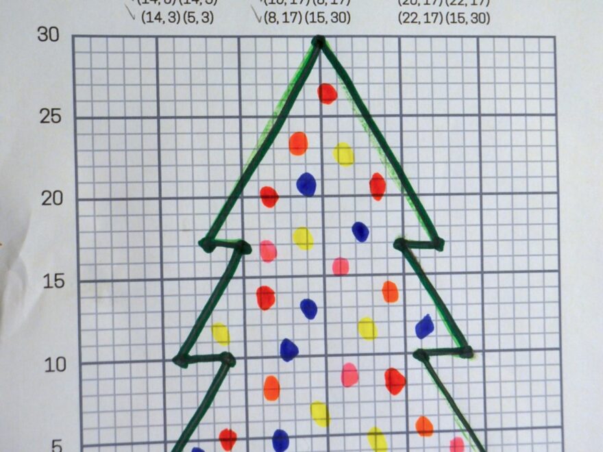 Graphing Christmas Coordinates Math Art Activity Our Family Code Worksheets Library