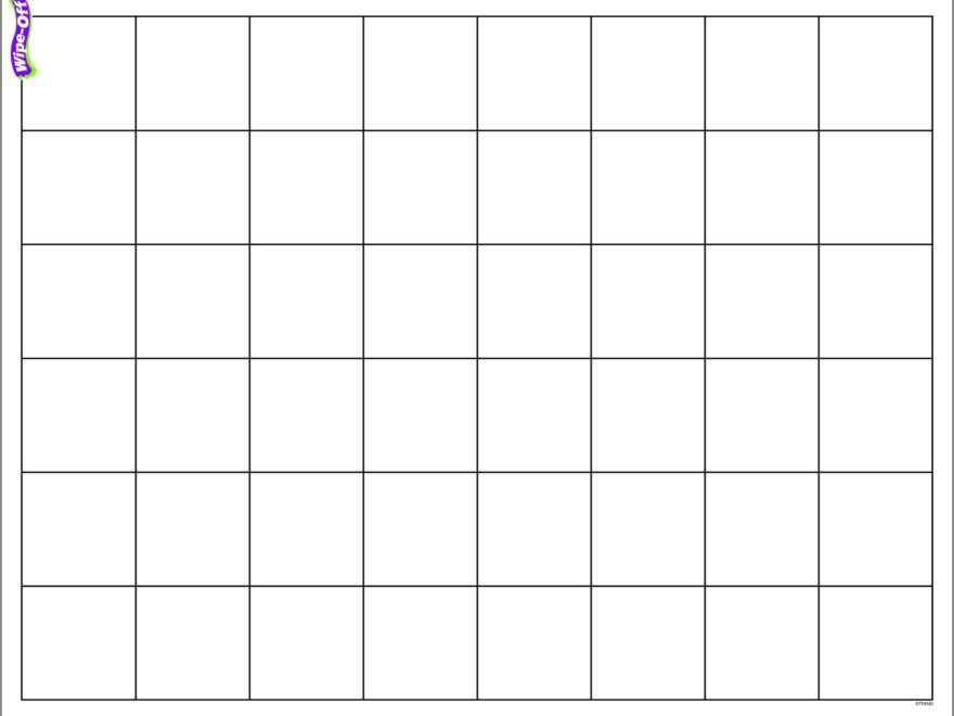 Graphing Grid Large Squares Wipe Off Chart 17 X 22 The Teachers Lounge
