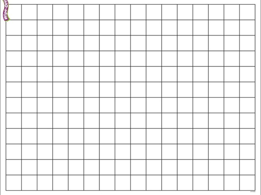 Graphing Grid Small Squares Wipe Off Chart 17 X 22 T 27305 Trend Enterprises Inc Dry Erase Sheets