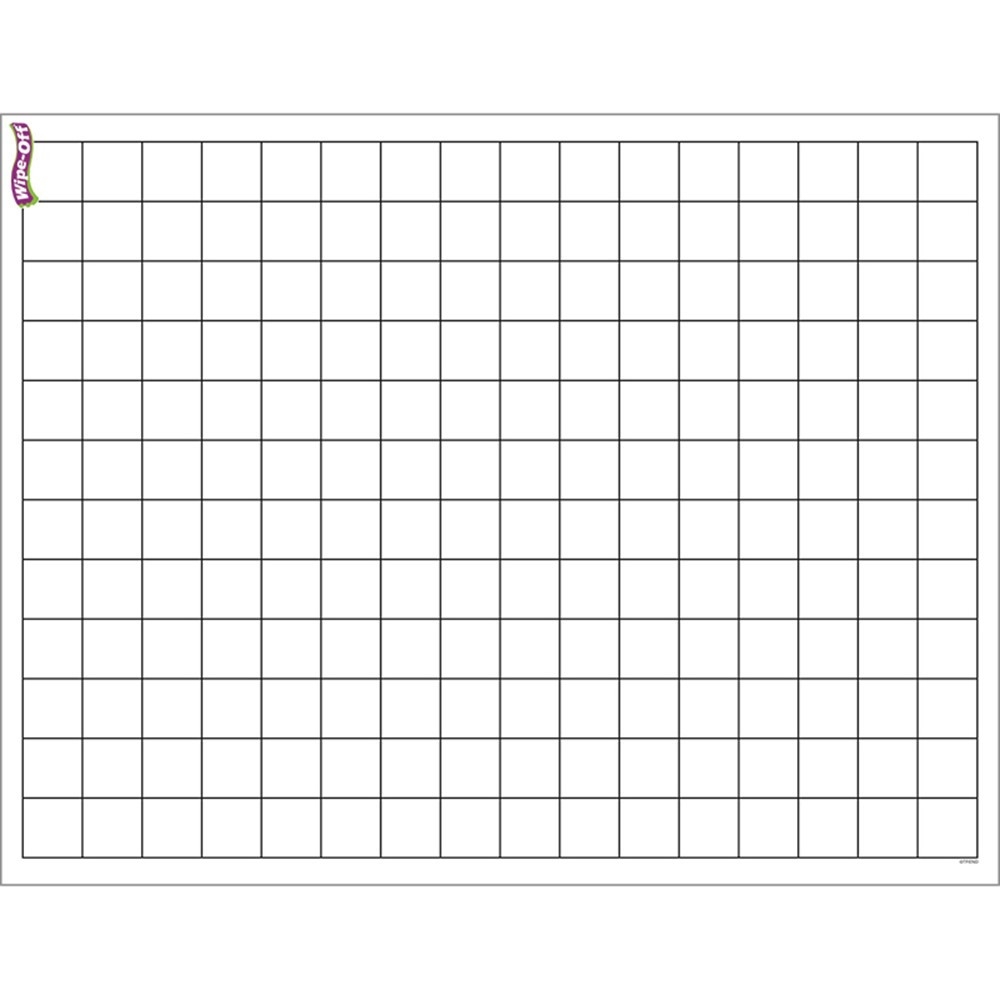 Graphing Grid Small Squares Wipe Off Chart 17 X 22 T 27305 Trend Enterprises Inc Dry Erase Sheets