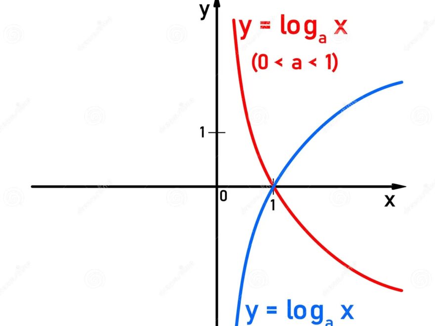 Graphs Of A Logarithmic Function On A Number Line Stock Vector Illustration Of Number Calculation 272653036