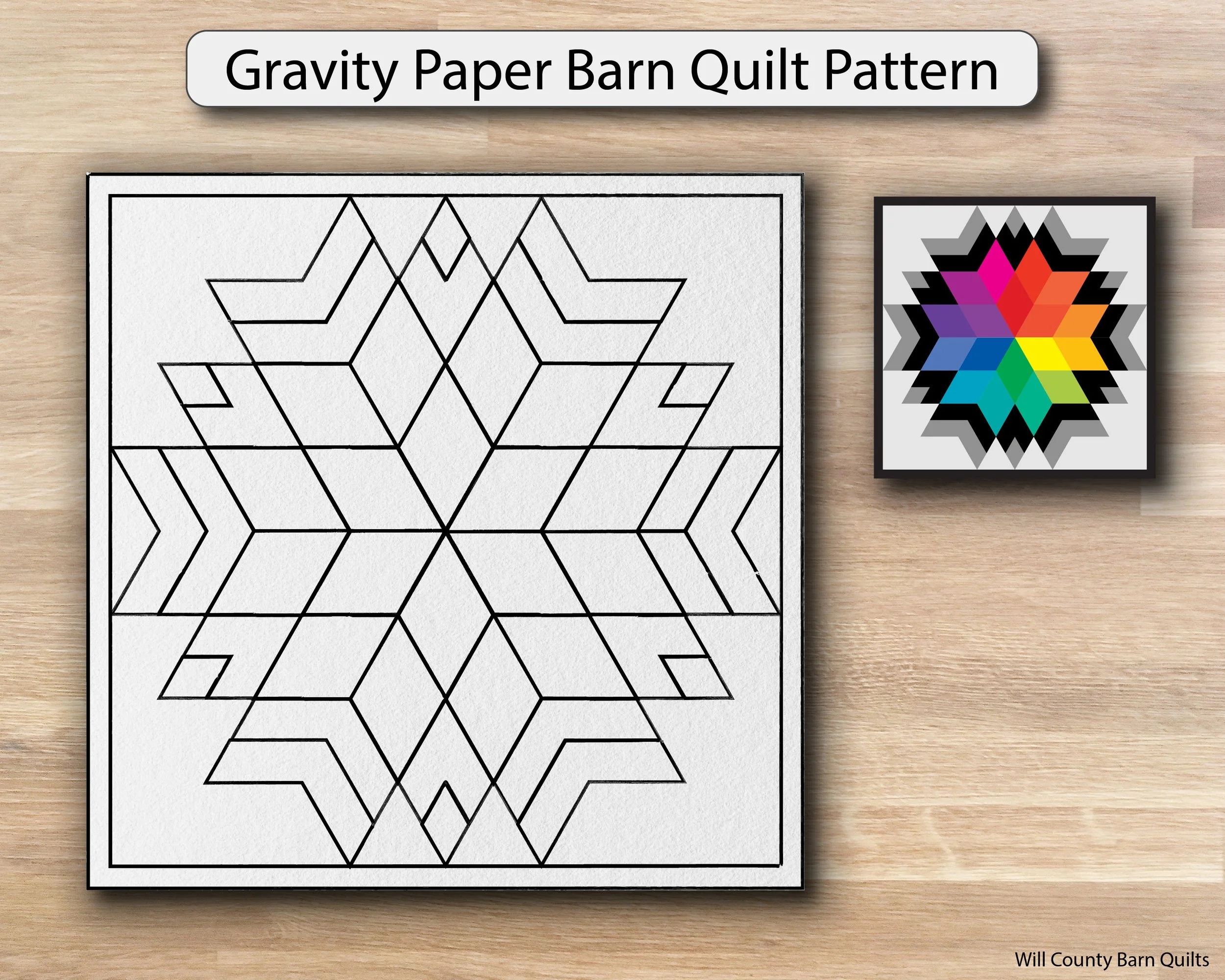 Gravity Barn Quilt Pattern Will County Barn Quilt Trail