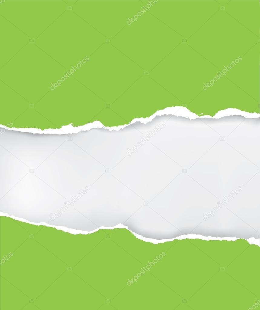 Green Ripped Paper Stock Vector By chachar 96109746